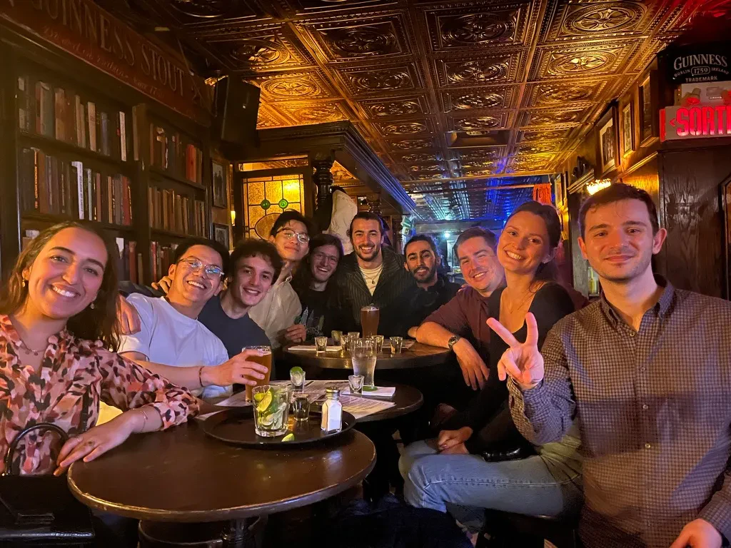 Having fun with the team!