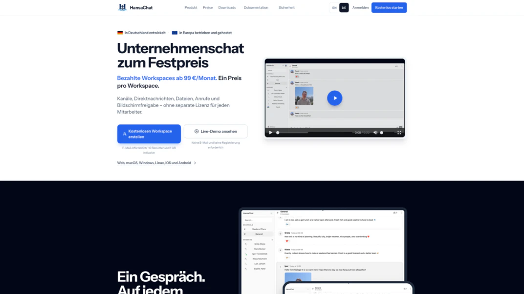 HansaChat als Unternehmenschat